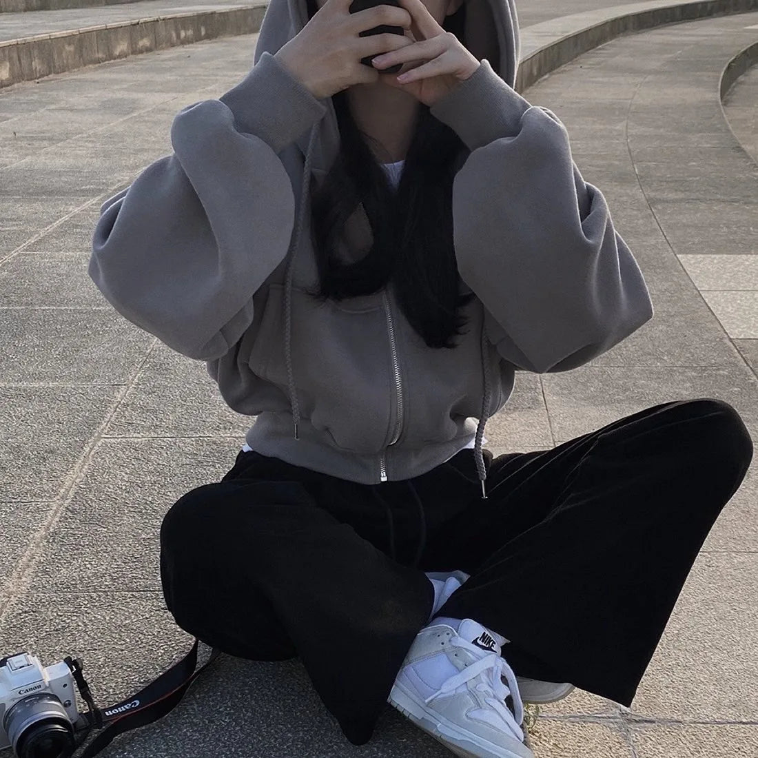 Casual Hood Sweatshirt Women