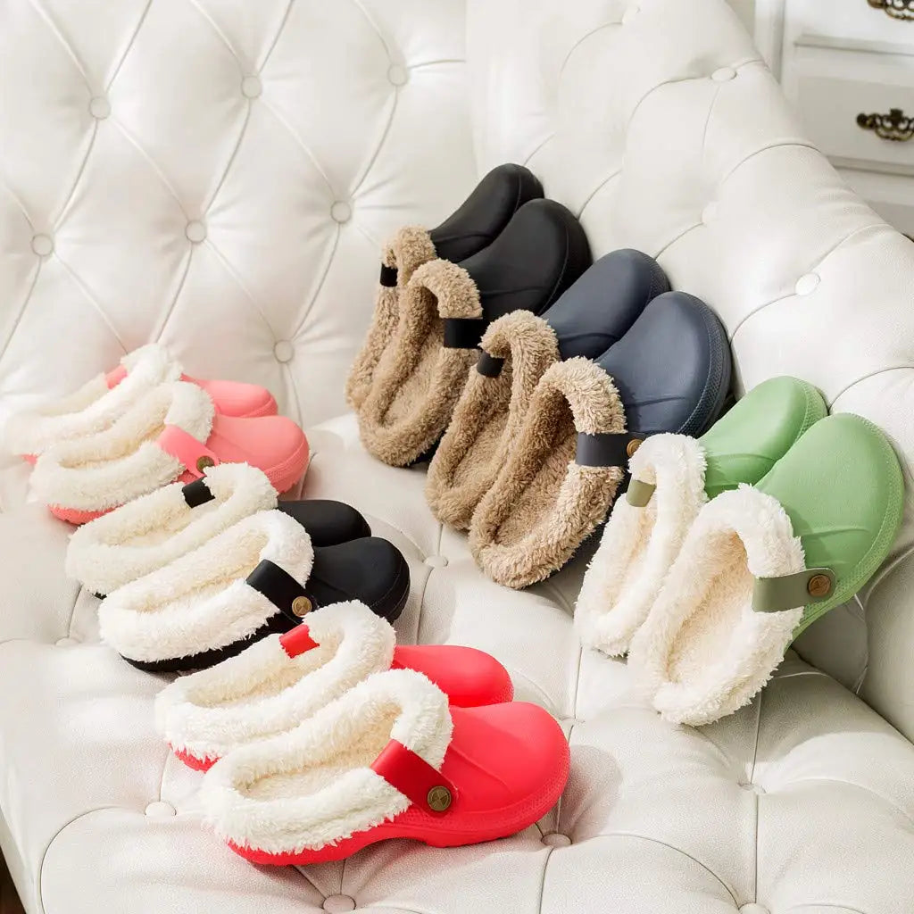 Waterproof Fur Slippers ✅